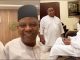 Speculations as Cubana Chief Priest kneels before VP Shettima