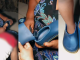 "She said it was better than throwing them away" – Nigerian mum cúts rain boots to fit her son after buying the wrong size (WATCH)