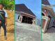 Nigerian Man Paints His New Bungalow With Unique Colours in Video, Shows Off Fine Exterior of House