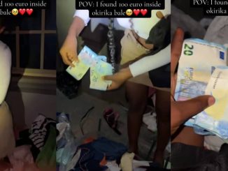 Businesswoman bursts with excitement after spotting 100 euro in okirika bale