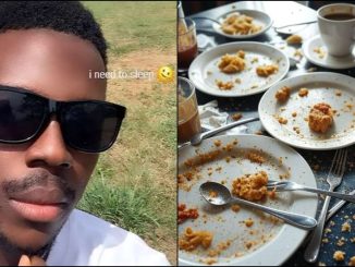 Man berates fathers who leave plates at the table after eating