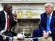 Moment Trump 'ambushed' South African president with 'white persecution' video at Oval Office