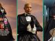 "Not like Desmond Elliot": Model honours Mr Ibu, Junior Pope, other late actors with outfit at AMVCA