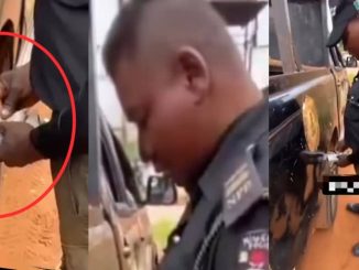 Police officer trends after being caught on video counting money behind car during duty hours