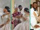 Drama As Ruby Ojiakor’s Husband Cries at Wedding, Sister-in-Law Warns Actress to Take Care of Him